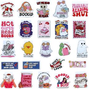 24 Pcs Funny Magnetic Bookmarks, Cute Magnet Bookmarks Bulk Girls Read Books Keeping Reading for Women Work Adults Travel School Teacher Office Supplies Gifts