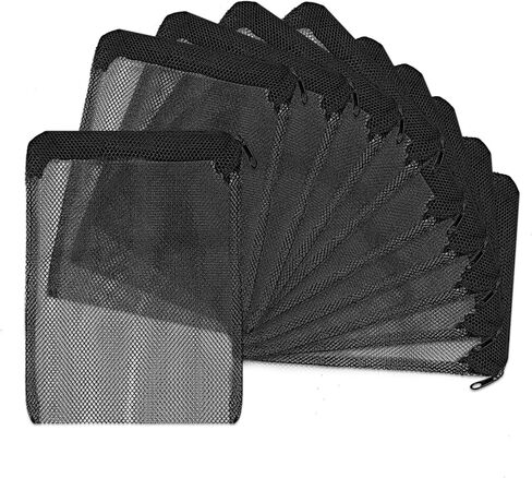 20PCS Aquarium Filter Media Bags for Aquarium with Zipper, Fine Mesh Bag Reusable Strong Polyester for Activated Carbon, Bio Filter Balls, Ceramic Rings, Filter Stones White 7.8" x 5.9" in Saudi Arabia