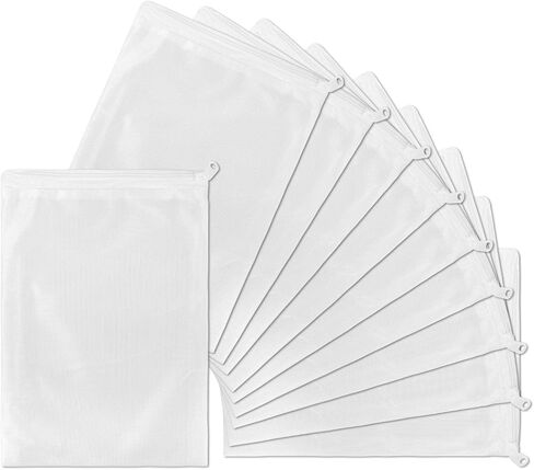 20PCS Aquarium Filter Media Bags for Aquarium with Zipper, Fine Mesh Bag Reusable Strong Polyester for Activated Carbon, Bio Filter Balls, Ceramic Rings, Filter Stones White 7.8" x 5.9" in Saudi Arabia