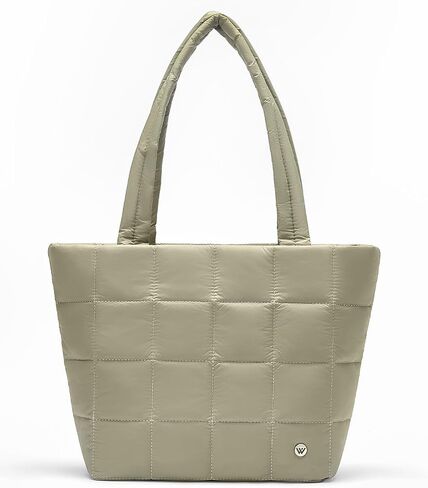 WESTBRONCO Puffer Tote Bags for Women Puffy Quilted Purse Nylon Shoulder Bag and Handbags with Laptop Compartment in Saudi Arabia