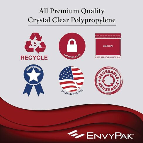 Envelope Crystal Clear Booklet Style 6" x 9", Permanent Tape (5.5″ x 8.5″ Insert Size) Holds Booklets, Catalogs and Brochures. - Box of 500 in Kuwait
