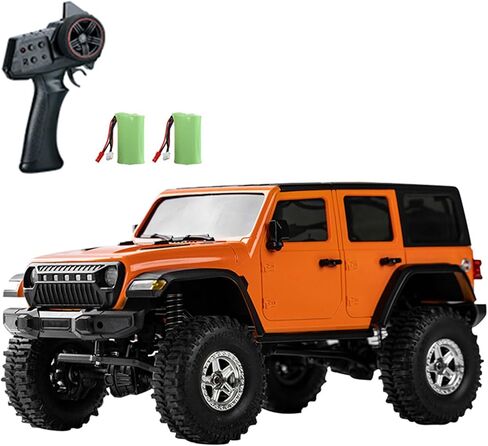 GoolRC RC Crawler 4WD RC Truck, D870 RC Rock Crawler, 1:18 Scale Remote Control Truck, All Terrains Off Road Climbing Car, 2.4GHz Electric Vehicle with LED Light for Adults, Include 2 Battery (Orange) in Saudi Arabia