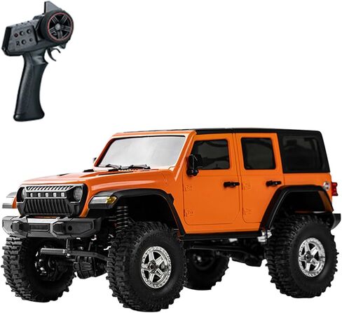 GoolRC RC Crawler 4WD RC Truck, D870 RC Rock Crawler, 1:18 Scale Remote Control Truck, All Terrains Off Road Climbing Car, 2.4GHz Electric Vehicle with LED Light for Adults, Include 2 Battery (Orange) in Saudi Arabia