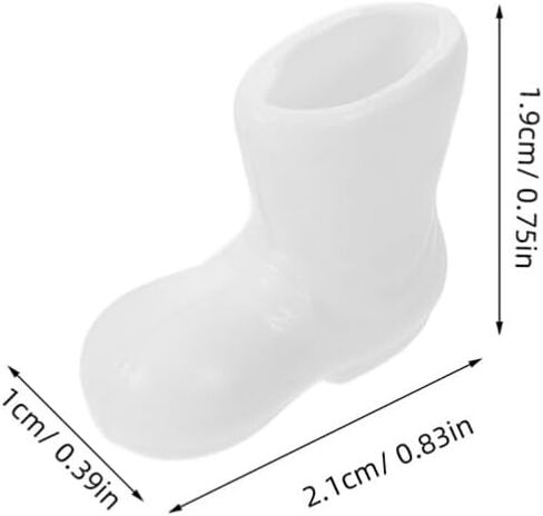 BESPORTBLE Mini Santa Claus Shoes 100 Pcs of Santa Boots, Mini Shoes Model for Crafts Christmas Dollhouse Table Centerpiec Decorations, White in Kuwait
