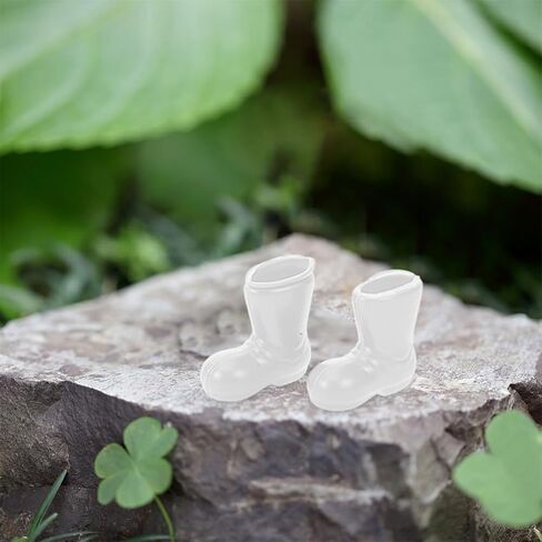 BESPORTBLE Mini Santa Claus Shoes 100 Pcs of Santa Boots, Mini Shoes Model for Crafts Christmas Dollhouse Table Centerpiec Decorations, White in Kuwait