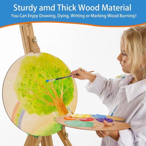 18 Pack 18 Inch Round Wood Circles for Crafts Blank Round Wood Cutouts Unfinished Round Wood Discs Large Unfinished Wood Circles for Door Hanger Design Wood Burning in Saudi Arabia