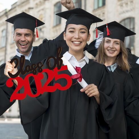 Paintable Graduation Classic of 2025 Ornament Wood Sign, Unfinished Crafts Graduate 2025 Wreath to Paint, Wooden Cutouts DIY Graduation Photo Booth Props Class of 2025 Party Decoration (Graduation in Kuwait