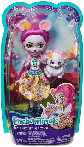 Enchantimals Patter Peacock Doll & Flap Fig ، دمية صغيرة بحجم 6 بوصات ، مع شعر أرجواني طويل ، أجنحة طاووس ، تنورة قابلة للإزالة ، رأسًا وأحذية ، هدية من 3 إلى 8 سنوات ، متعدد الألوان ، متعدد الألوان in Kuwait