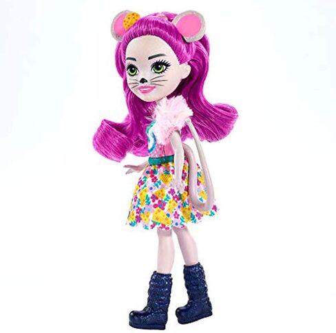 Enchantimals Patter Peacock Doll & Flap Fig ، دمية صغيرة بحجم 6 بوصات ، مع شعر أرجواني طويل ، أجنحة طاووس ، تنورة قابلة للإزالة ، رأسًا وأحذية ، هدية من 3 إلى 8 سنوات ، متعدد الألوان ، متعدد الألوان in Kuwait