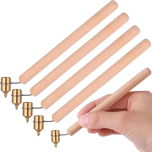 4 Pcs 0.3 mm Hot Wax Pen Medium Brass Tip Wooden Handle Painting Ruling Pen Ukrainian Easter Egg Decorating Kit Candle Painting Supplies in Saudi Arabia