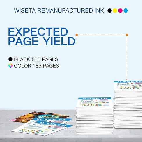 222XL Ink Cartridge 5 Pack Remanufactured for Epson 222 Ink Cartridges 222 XL High Yield Works for Workforce WF-2960, Expression Home XP-5200, WF2960 (2 Large Black, 1 Cyan, 1 Magenta, 1 Yellow) in Saudi Arabia
