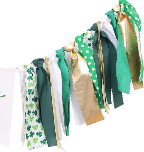 WAOUH St. Patrick's Day 1st Birthday Banner - Shamrock Party Decoration Set for Baby Showers (St Patricks Shamrock 1) in Kuwait