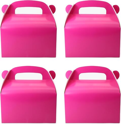 Oletx 24-Pack Brown Party Favor Treat Boxes, Goodie Gable Paper Gift Boxes with Handles. Perfect for Birthday, Babyshower, and Any Fun Party in Saudi Arabia