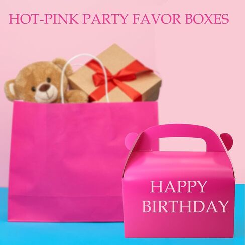 Oletx 24-Pack Brown Party Favor Treat Boxes, Goodie Gable Paper Gift Boxes with Handles. Perfect for Birthday, Babyshower, and Any Fun Party in Saudi Arabia