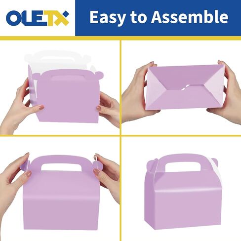 Oletx 24-Pack Brown Party Favor Treat Boxes, Goodie Gable Paper Gift Boxes with Handles. Perfect for Birthday, Babyshower, and Any Fun Party in Saudi Arabia