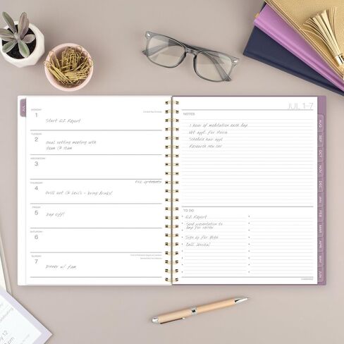 Cambridge Planner 2025-2026 Academic, Weekly & Monthly, 8-1/2" x 11", Large, Monthly Tabs, Flexible Cover, Aqueous (1738-905A) in Kuwait