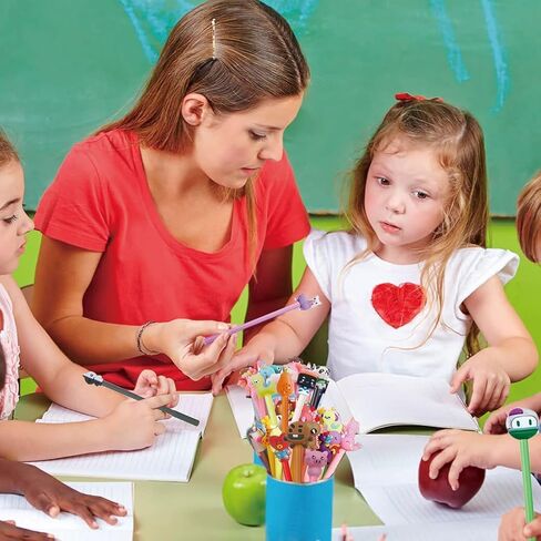 36 Pcs Cute Cartoon Gel Ink Pens, Kawaii Pens for Kids, Bulk Fun Pens, Random Animal Writing Pens for Birthday Present Prize Student Gift Cute School Supplies in Kuwait