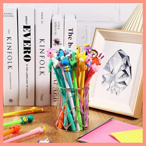 36 Pcs Cute Cartoon Gel Ink Pens, Kawaii Pens for Kids, Bulk Fun Pens, Random Animal Writing Pens for Birthday Present Prize Student Gift Cute School Supplies in Kuwait