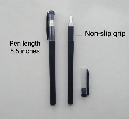 Black Gel Pens,60 Pack Gel Ink Pens 0.5 mm,Bulk Gel Pens Black Ink Bulk Fine Point,Gel Pens With Cap,Used for School,Office Writing,Comfort Grip Smooth Writing. (Black) in Saudi Arabia