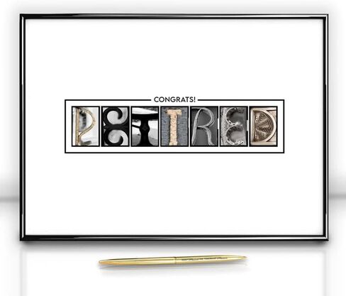 Framed Rose Gold Retirement Decorations Guest Book 12"x16" for Women - Happy Retirement Party Decorations - including Rose Gold Pen & Acrylic Glass - Unique Retired Gift in Saudi Arabia