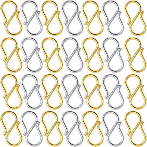 100 PCS Necklace Shortener, PAGOW S-Hook Necklace Clasp, DIY Jewelry Repair Kit for Necklace Bracelet Jewelry Making in Kuwait