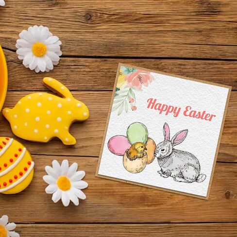 Threetols Easter Clear Stamps for Card Making, Bunny Eggs Clear Rubber Stamp Rabbit Flower Bow Stamps for Holiday Card Making Decor DIY Scrapbooking Transparent Album Decor Paper Craft in Saudi Arabia