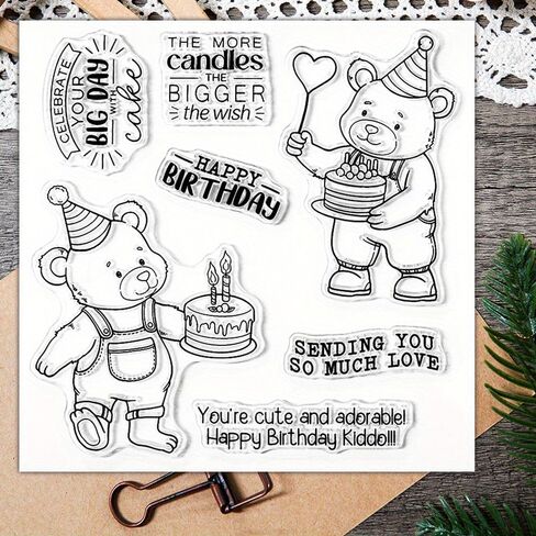 LZBRDY Cartoon Hedgehog Silicone Stamps for DIY Scrapbooking, Card Making, Paper Crafts, and Album Decor, Thank You & Friendship Sentiments in Kuwait
