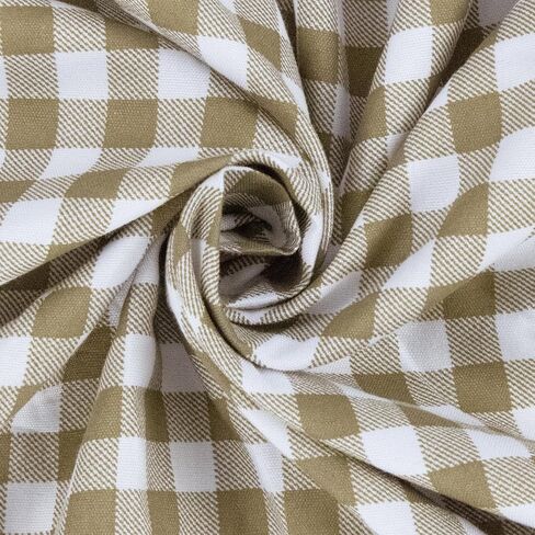 pson 96" Wide Checkered Gingham Fabric, Lightweight Polyester Poplin Fabric for DIY Crafts, Wall Decor Fabric, Sewing, Yellow - 3 Yards in Saudi Arabia