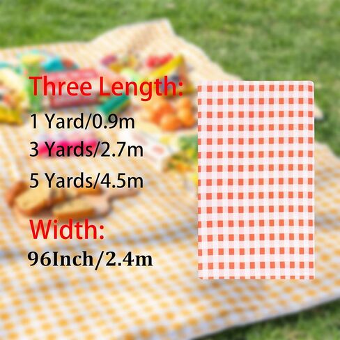 pson 96" Wide Checkered Gingham Fabric, Lightweight Polyester Poplin Fabric for DIY Crafts, Wall Decor Fabric, Sewing, Yellow - 3 Yards in Saudi Arabia