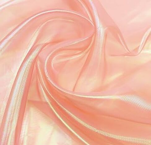 YYCRAFT Two Tone Sheer Organza Fabric by The Yard for Curtain Weddings Decor 2 Yards, Iridescent Purple in Kuwait