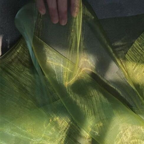 YYCRAFT Two Tone Sheer Organza Fabric by The Yard for Curtain Weddings Decor 2 Yards, Iridescent Purple in Kuwait