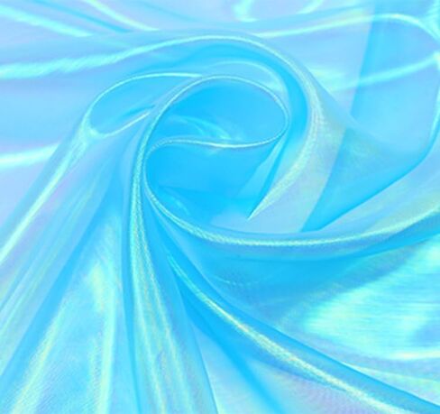 YYCRAFT Two Tone Sheer Organza Fabric by The Yard for Curtain Weddings Decor 2 Yards, Iridescent Purple in Kuwait