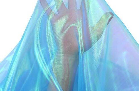 YYCRAFT Two Tone Sheer Organza Fabric by The Yard for Curtain Weddings Decor 2 Yards, Iridescent Purple in Kuwait