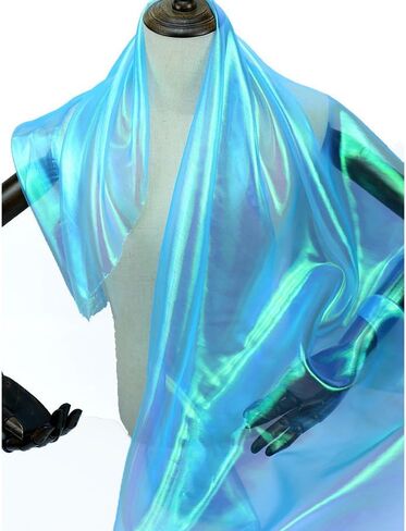 YYCRAFT Two Tone Sheer Organza Fabric by The Yard for Curtain Weddings Decor 2 Yards, Iridescent Purple in Kuwait