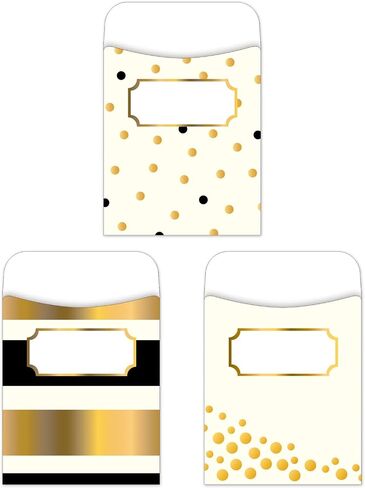 Barker Creek Peel & Stick Library Pockets, Happy, 3 Designs, Great for Holding Library, Index, and Flash Cards, Hall Passes, Recipes, and More! 3-1/2" x 5-1/8", 30 per Pkg (1234) in Saudi Arabia