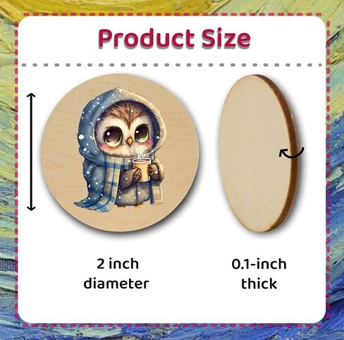 25 Pcs Wood Circles for Crafts 3 inch Unfinished Wood Circles 0.1'' Thickness Natural Wooden Disc Wood Slices Cutout Round Wood Discs for Crafts Painting Writing DIY Supplies Engraving Decorations in Saudi Arabia