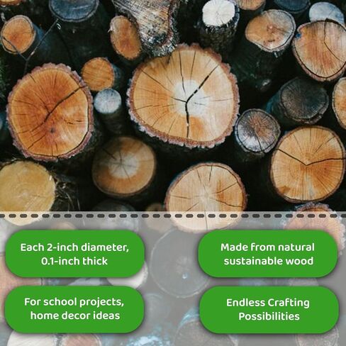 25 Pcs Wood Circles for Crafts 3 inch Unfinished Wood Circles 0.1'' Thickness Natural Wooden Disc Wood Slices Cutout Round Wood Discs for Crafts Painting Writing DIY Supplies Engraving Decorations in Saudi Arabia