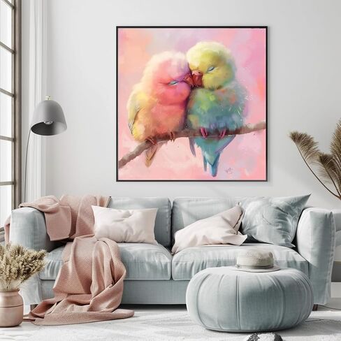Milila 5D Diamond Painting Kits for Adults Full Drill Love Birds Diamond Art Kits Diamond Dots Beginners Craft Kits for Home Wall Decor Gifts 15.7x15.7inch(Love Birds) in Saudi Arabia