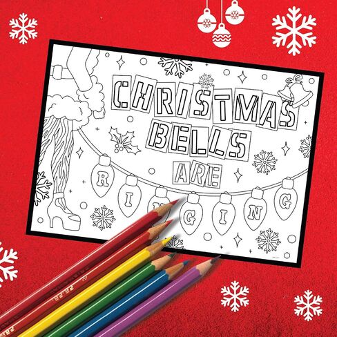 Coloring Broadway - A Very Broadway Christmas Coloring Pages (Set of 4), Broadway Musical Merchandise, Printed on Matte Card Stock (8 1/2" x 11"), Ideal Gift for a Broadway Theater Lover in Kuwait