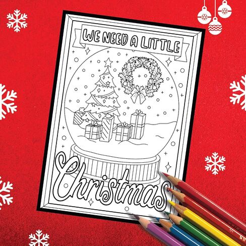 Coloring Broadway - A Very Broadway Christmas Coloring Pages (Set of 4), Broadway Musical Merchandise, Printed on Matte Card Stock (8 1/2" x 11"), Ideal Gift for a Broadway Theater Lover in Kuwait