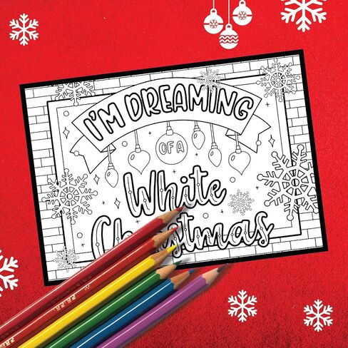 Coloring Broadway - A Very Broadway Christmas Coloring Pages (Set of 4), Broadway Musical Merchandise, Printed on Matte Card Stock (8 1/2" x 11"), Ideal Gift for a Broadway Theater Lover in Kuwait