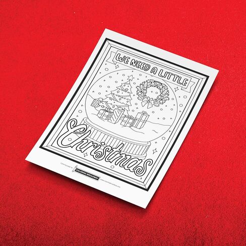Coloring Broadway - A Very Broadway Christmas Coloring Pages (Set of 4), Broadway Musical Merchandise, Printed on Matte Card Stock (8 1/2" x 11"), Ideal Gift for a Broadway Theater Lover in Kuwait