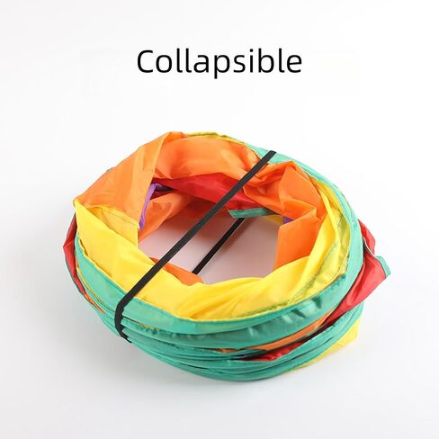 iCAGY Cat Tunnels for Indoor Cats Interactive, Rabbit Tunnel Toys, Pet Toys Play Tunnels for Cats Kittens Rabbits Puppies Crinkle Pop Up 3 Ways Rainbow in Saudi Arabia