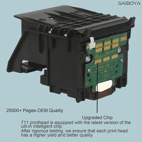 713 Printhead (3ED58A) Replacement for HP 713 Printhead Kit Work for DesignJet T210 T230 T630 T650 T250 Studio Plotter Printer Head,Black Upgraded Chip, High Yield 50000+ in Saudi Arabia