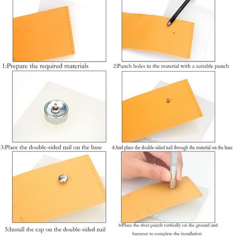 مزيج لون الفطر القبة - 10 مم أنبوبي كاب مزدوج الزر المعدني جولة الأزرار برشام سريع لأكياس محفظة أحزمة أحزمة الجلود (بلون 12 ملم (120 ٪)) in Kuwait