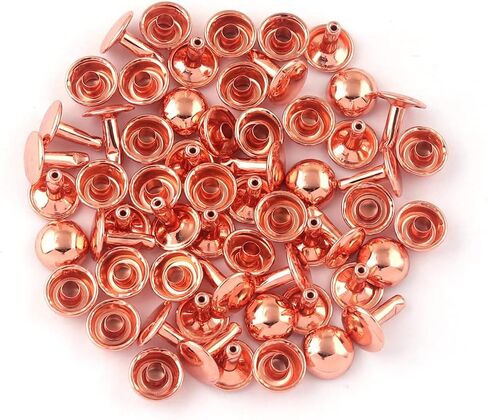 Mix Color Mushroom Dome Rivets - 10mm Tubular Double Cap Rivets Metal Button Round Rapid Rivet Studs for Purse Bags Shoes Belts Leather Craft (12mm Mix Color (120pcs)) in Saudi Arabia