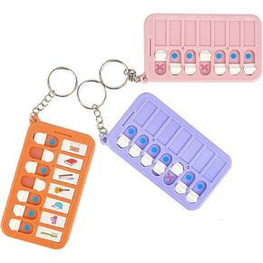 Chore Planning Chart Key Chains 3 Pcs Chore Schedule Key Rings Daily Weekly Memo Checklist Boards for Kids Adults Habit and Behavior Planner Tracker
