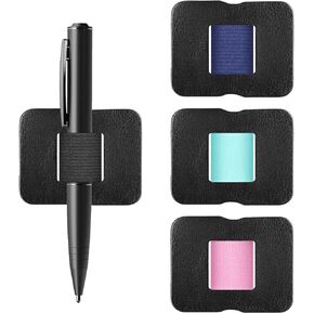 4pcs حامل القلم لمكتب دفاتر ذاتية القلم/القلم الرصاص حلقة فائقة مرنة الحامل مجلة حامل القلم الحامل لحافلة الحافظة حلقة القلم اللمسات للاصطوانة لمكتب دفتر دفتر