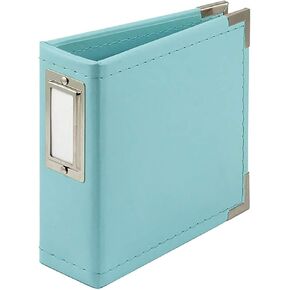 We R Memory Keepers Aqua Leather 3RING ALBM4 Display Album