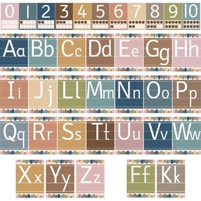 37 Pcs Boho Bulletin Board Letters ABC Alphabet 0-10 Number Cards Eucalyptus Greenery Boho Classroom Decorations Wall for Pre-School Kindergarten Nursery Elementary Educational Material (Boho)